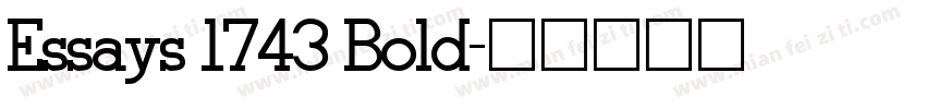 Essays 1743 Bold字体转换